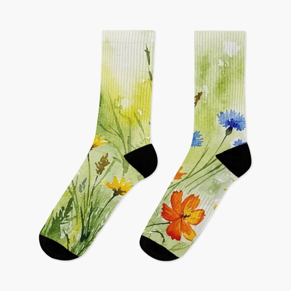Item preview, Watercolor painting of wildflowers and plants designed and sold by Design4uStudio.
