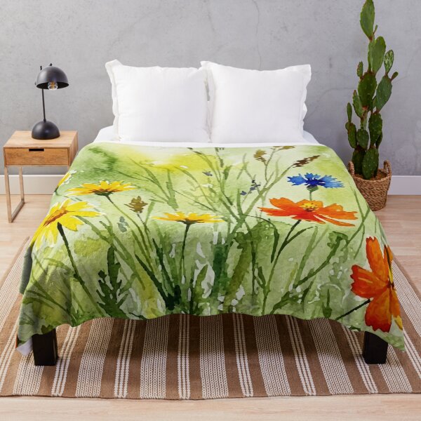 Item preview, Watercolor painting of wildflowers and plants designed and sold by Design4uStudio.