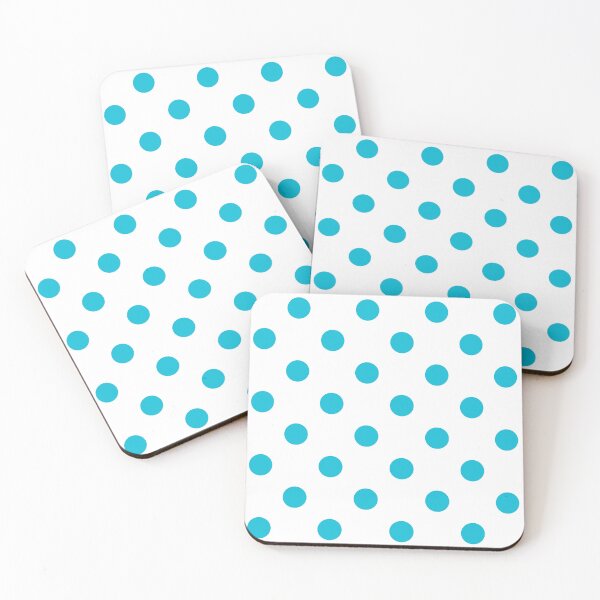 Item preview, Aqua Blue Polka Dots On White designed and sold by POLKAIWERX.