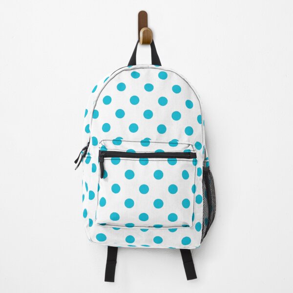 Item preview, Aqua Blue Polka Dots On White designed and sold by POLKAIWERX.