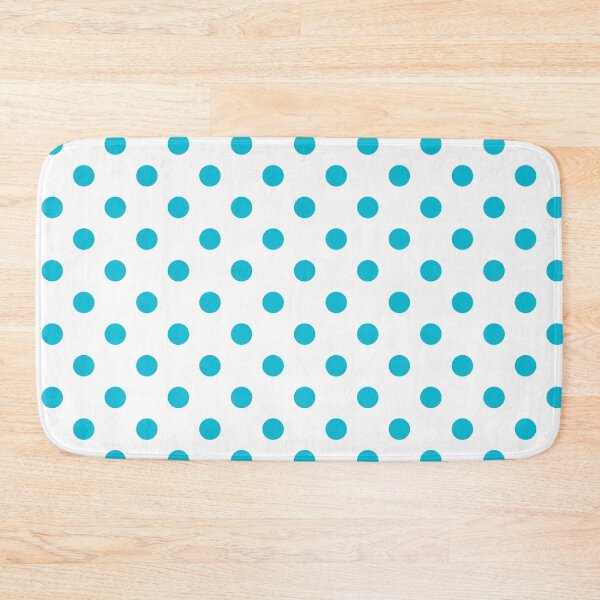 Item preview, Aqua Blue Polka Dots On White designed and sold by POLKAIWERX.