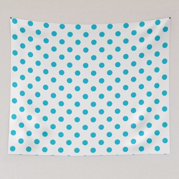 Item preview, Aqua Blue Polka Dots On White designed and sold by POLKAIWERX.