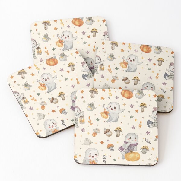Item preview, Ghostly Whimsy – Cute Cottagecore Halloween Pattern designed and sold by Deezyned.