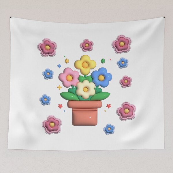 Item preview, cute 3d flowers designed and sold by rcagas.