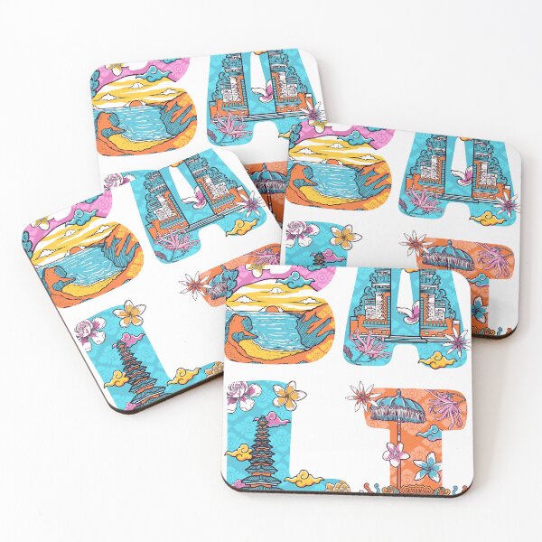 Item preview, Vibrant Balinese Cultural Elements Decorated In The Word BALI Vector Typographic Design designed and sold by ghinan.