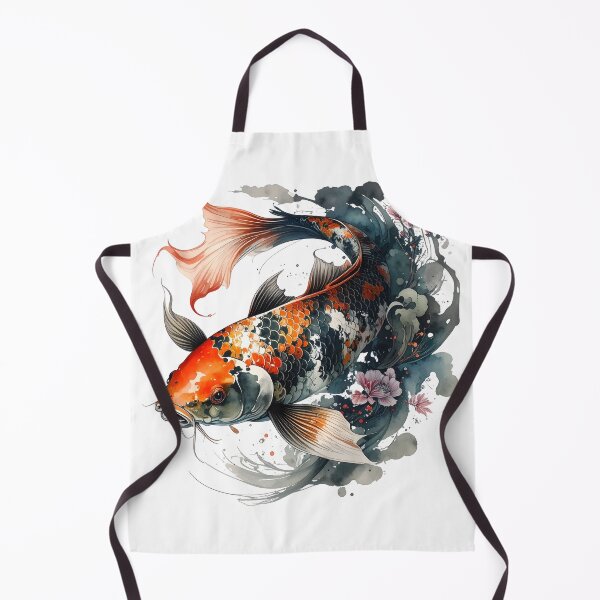Item preview, Japanese Koi Fish Watercolor Art - Strength and Flow designed and sold by FarEastStyle.