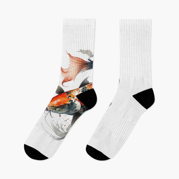Item preview, Japanese Koi Fish Watercolor Art - Strength and Flow designed and sold by FarEastStyle.