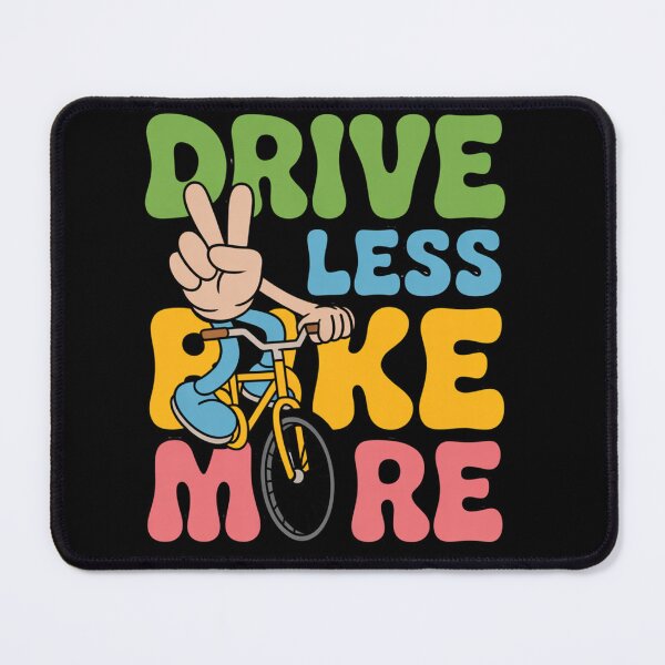 Item preview, Drive Less, Bike More – Groovy 70s Peace-Sign Cycling Design designed and sold by abuaa7272.