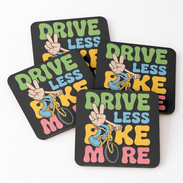 Item preview, Drive Less, Bike More – Groovy 70s Peace-Sign Cycling Design designed and sold by abuaa7272.