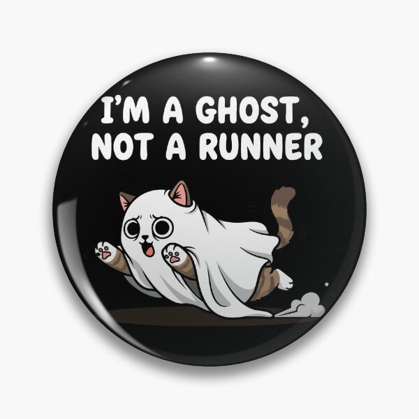 Item preview, Funny Cat Running Ghost Costume T-Shirt designed and sold by SillyPawsStudio.