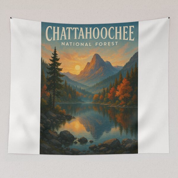 Item preview, Chattahoochee National Forest Autumn Lake View Georgia Mountains designed and sold by Places On Earth.