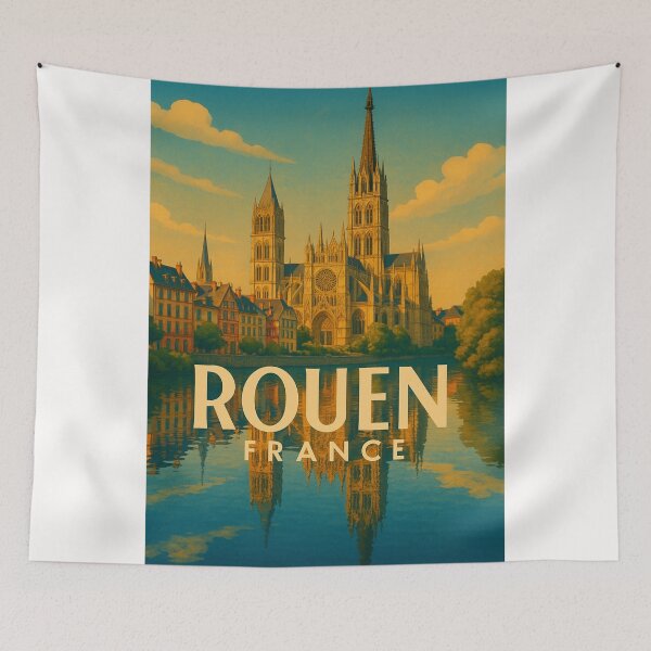 Item preview, Rouen Cathedral and Seine River Reflections, Normandy France designed and sold by Places On Earth.