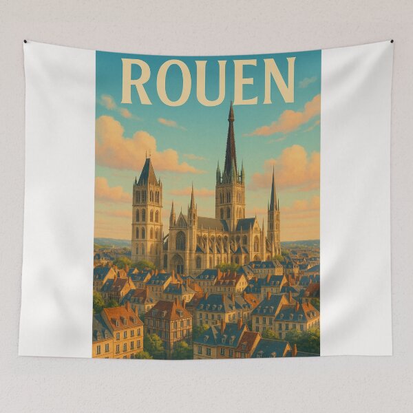 Item preview, Rouen Cathedral Above the Rooftops of Normandy designed and sold by Places On Earth.