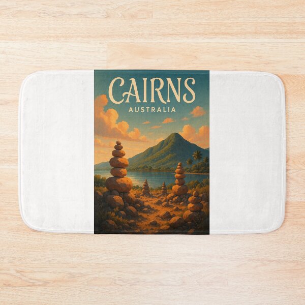 Item preview, Rock Cairns at Sunset in Cairns, Queensland designed and sold by Places On Earth.