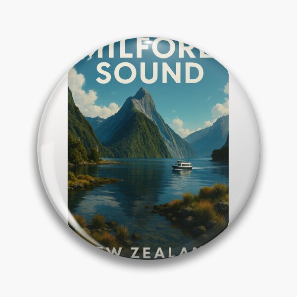 Item preview, Milford Sound with Cruise Boat, Fiordland New Zealand designed and sold by Places On Earth.