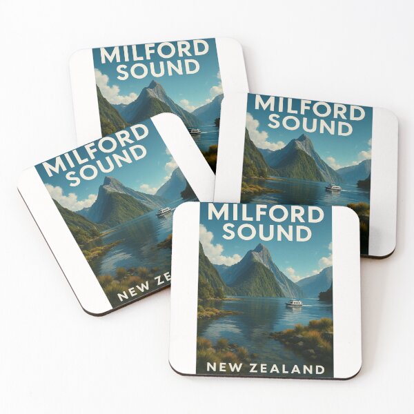 Item preview, Milford Sound with Cruise Boat, Fiordland New Zealand designed and sold by Places On Earth.
