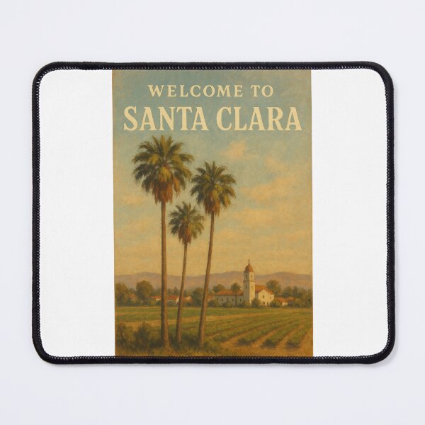 Item preview, Santa Clara Mission and Agricultural Fields, California designed and sold by Places On Earth.