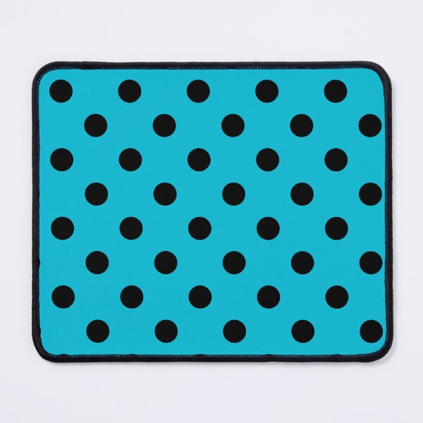 Item preview, Black Polka Dots On Aqua Blue designed and sold by POLKAIWERX.