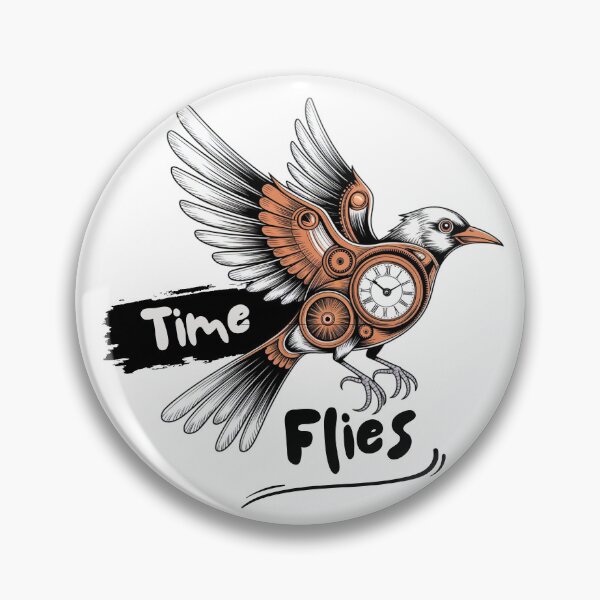 Item preview, Time Flies Steampunk Bird Illustration designed and sold by StormVape.