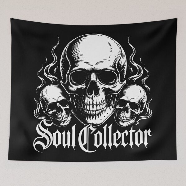 Item preview, Smoldering Skulls in Black and White designed and sold by SplashTastic.