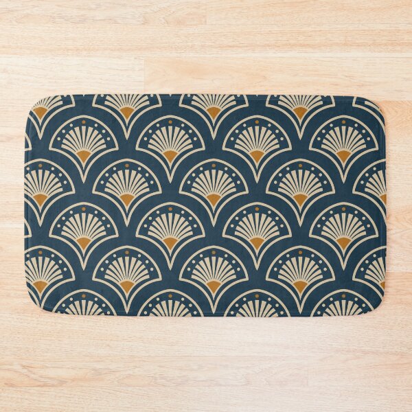 Item preview, Midnight Deco Fans in Golden Ochre designed and sold by Studio Pico.