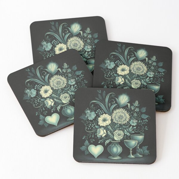 Item preview, 057 Elegant Floral Arrangement with Goblets designed and sold by nikoart001.