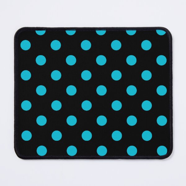 Item preview, Aqua Blue Polka Dots On Black designed and sold by POLKAIWERX.