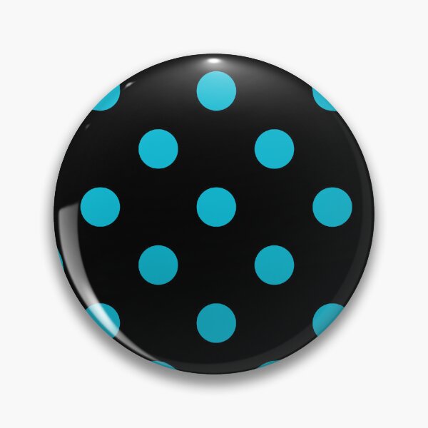 Item preview, Aqua Blue Polka Dots On Black designed and sold by POLKAIWERX.