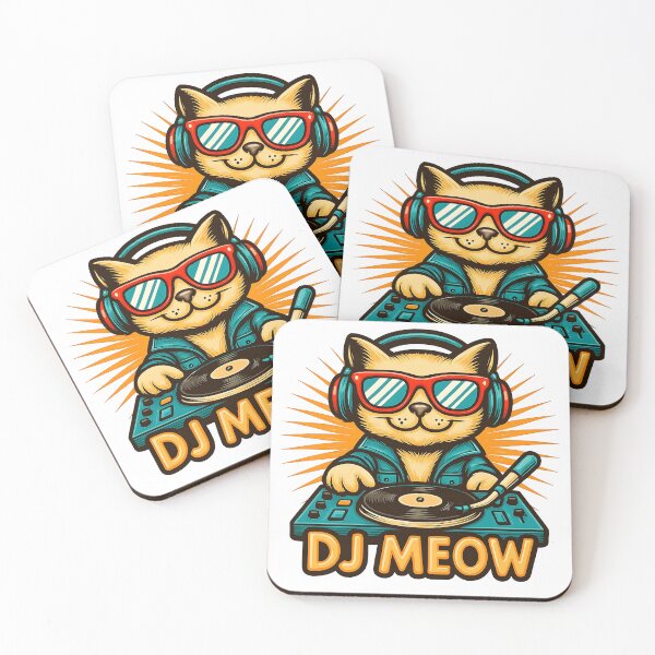 Item preview, Nighlife, party, dj cat, dj meow, clubs designed and sold by TrueArtVibes.