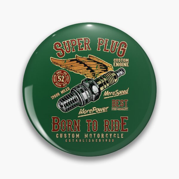Item preview, CSuper plug spark plug Born to ride designed and sold by MatryoshkaDo.