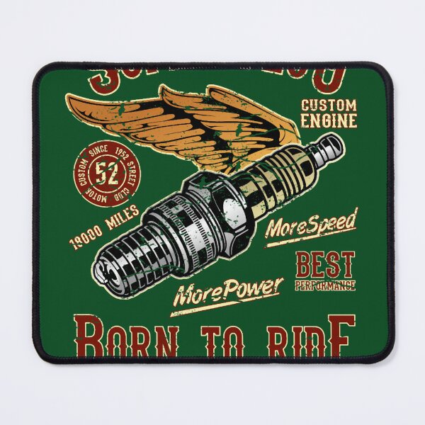 Item preview, CSuper plug spark plug Born to ride designed and sold by MatryoshkaDo.