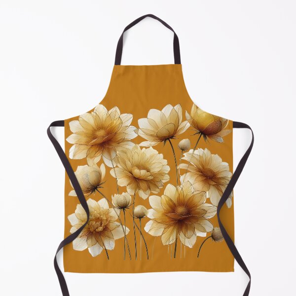 Item preview, Golden Transparent Floral Art – Elegant Botanical Design designed and sold by YRDigitalArt.