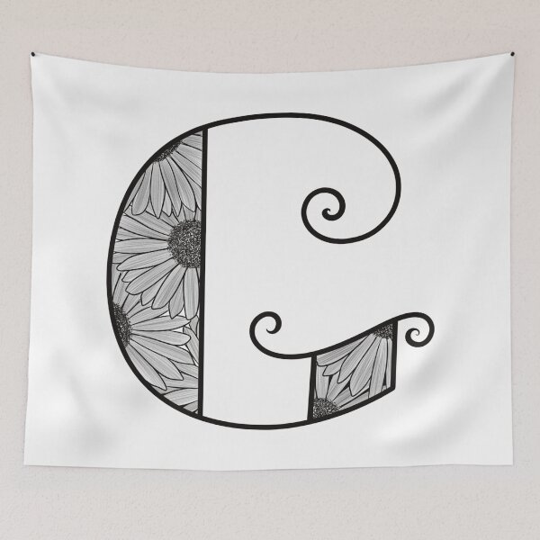 Item preview, Sunflower Inspired Letter G designed and sold by SSN-ART.