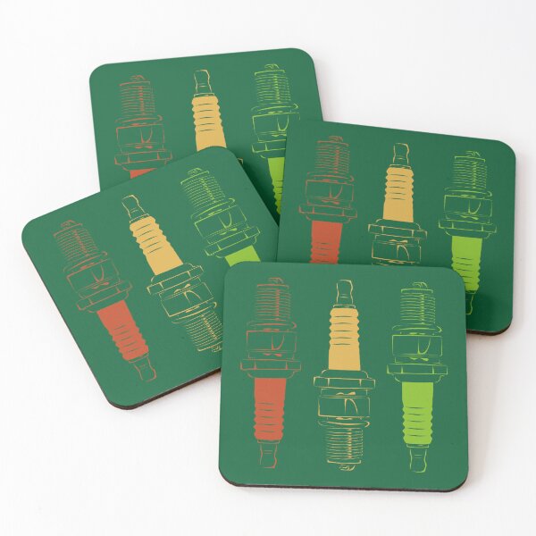 Item preview, Spark Plugs Traffic Light Colours designed and sold by MatryoshkaDo.