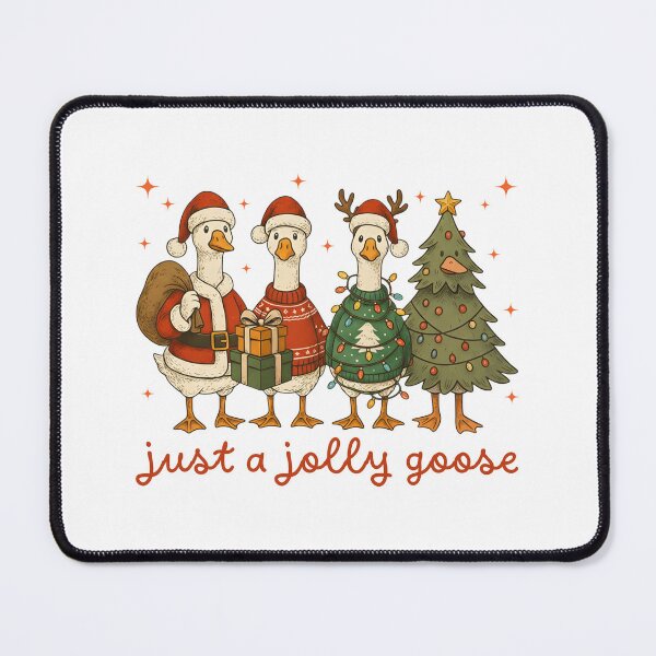 Item preview, Christmas Goose: Jolly Santa Goose, Sublimation Print designed and sold by OctonoteStudio.