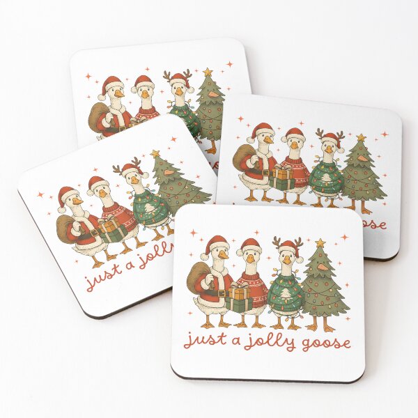 Item preview, Christmas Goose: Jolly Santa Goose, Sublimation Print designed and sold by OctonoteStudio.
