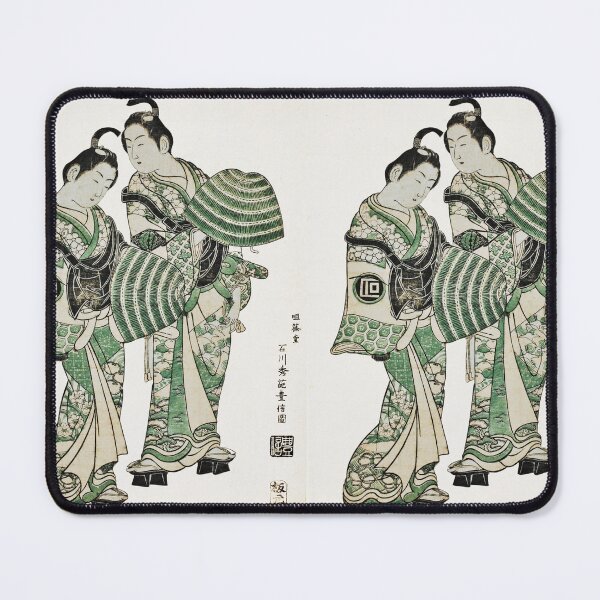 Item preview, The Actors Onoe Kikugoro and Sanogawa Ichimatsu as Mendicant Monks | Ishikawa Toyonobu designed and sold by UBU-space.