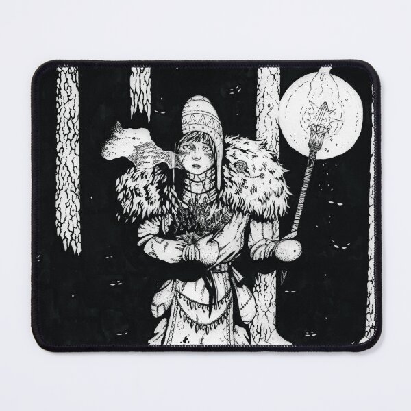Item preview, Fantasy horror ink artwork - Anyeva Stormheart - Dark art original designed and sold by zachholmbergart.
