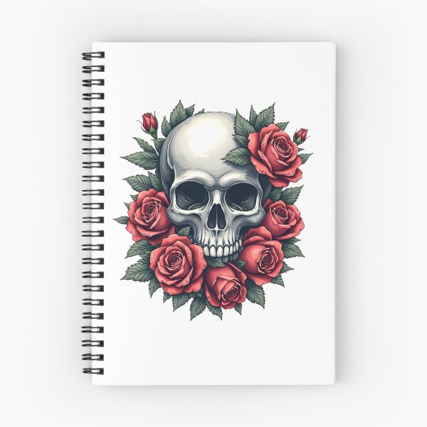 Artikelvorschau, Totenkopf und Rosen Illustration entworfen und verkauft von StormVape.