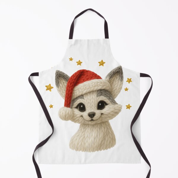 Item preview, Christmas Arctic Fox Crochet: Latch Hook Yarn Santa Hat Design designed and sold by OctonoteStudio.