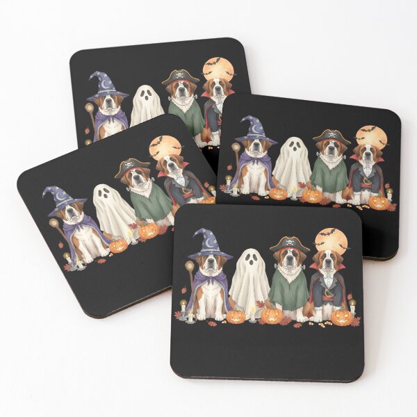 Item preview, Spooky Saint Bernard Dogs Ghost Witch Mummy Halloween Costume designed and sold by DesignsByAnett.