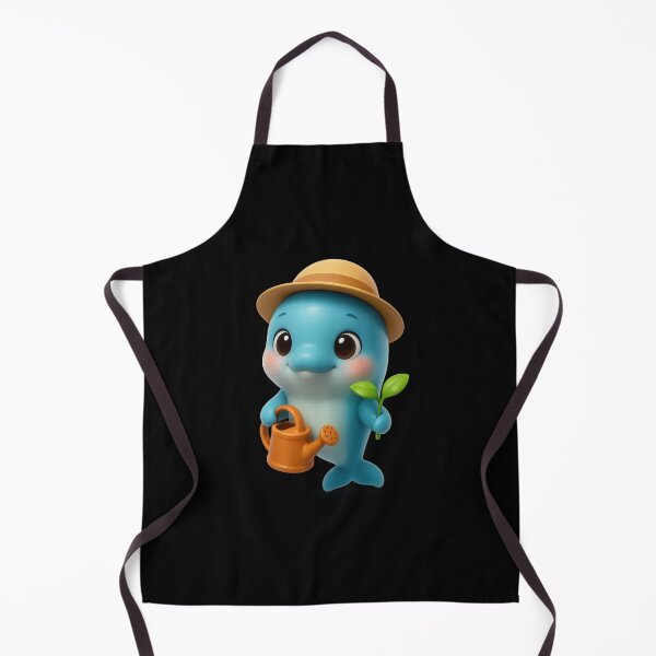 Item preview, Cute Gardener Dolphin With Watering Can | Kawaii Ocean Gardening Art designed and sold by Moons Studio.