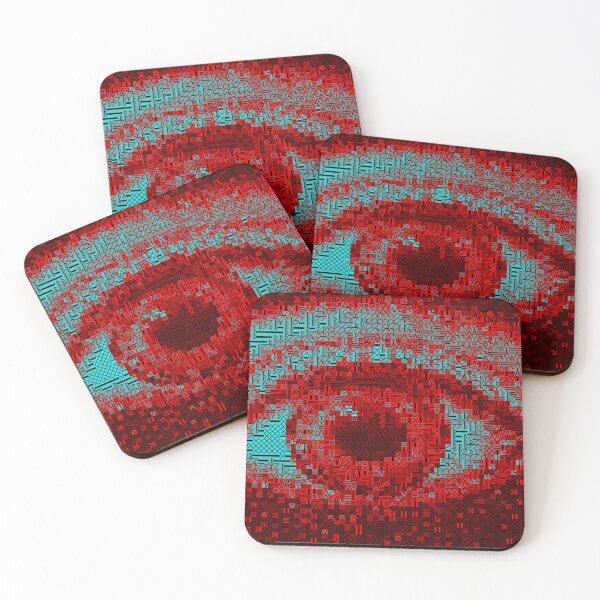 Item preview, Cybercore Eye, Blue and Red designed and sold by Dancing Squares Art.