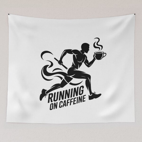 Item preview, Running On Caffeine - Coffee & Fitness Tee designed and sold by Reichcorp.