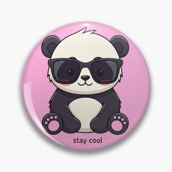 Item preview, Cool Baby Panda – Kawaii Panda with Sunglasses and “Stay Cool” Text designed and sold by PixelVibe782.