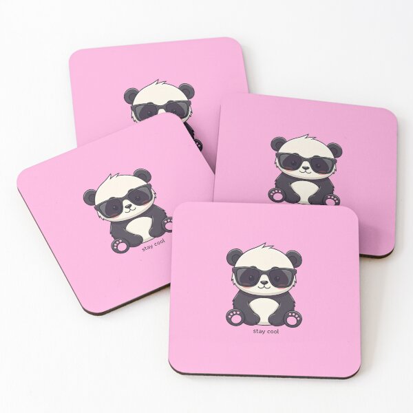 Item preview, Cool Baby Panda – Kawaii Panda with Sunglasses and “Stay Cool” Text designed and sold by PixelVibe782.