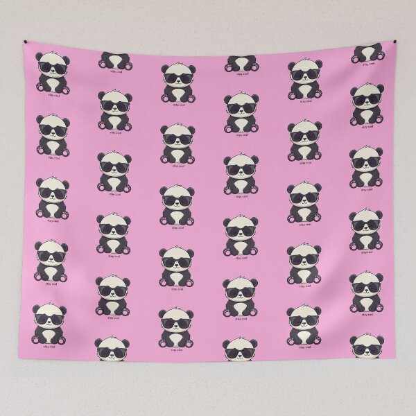 Item preview, Cool Baby Panda – Kawaii Panda with Sunglasses and “Stay Cool” Text designed and sold by PixelVibe782.