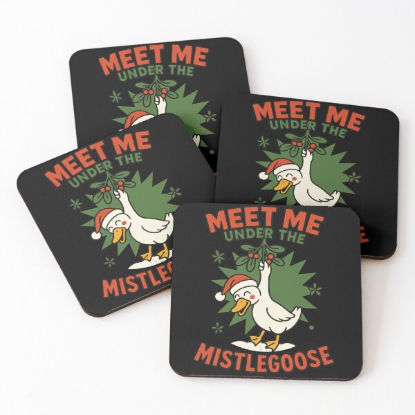 Item preview, Christmas Goose Meet Me Under The Mistlegoose designed and sold by LuminOrb.