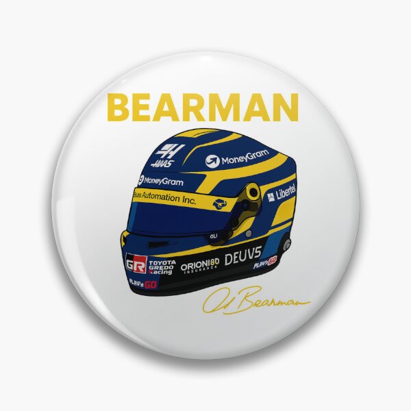 Item preview, Oliver Bearman Haas Helmet Illustration | Formula 1 Motorsport Art designed and sold by CRacing Motorsport Club.