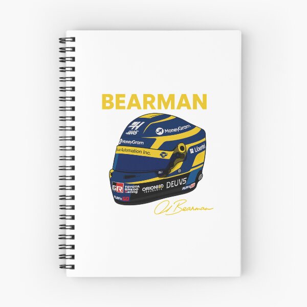 Item preview, Oliver Bearman Haas Helmet Illustration | Formula 1 Motorsport Art designed and sold by CRacing Motorsport Club.